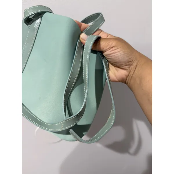 Longchamp‎ Le Pliage Leather Shoulder Bag Crossbody Made In France Vintage L - Image 11