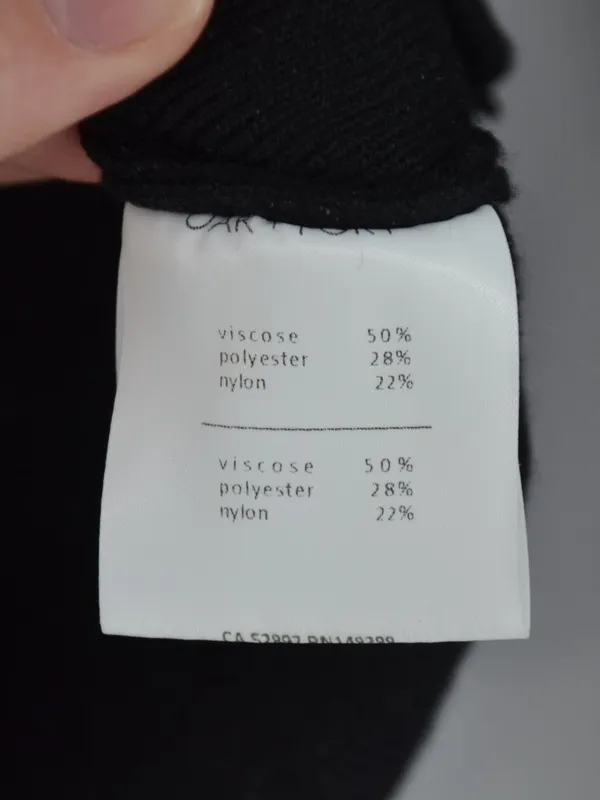 Oak + Fort Cut-Out Neck Long Sleeve Top Black M - Image 5
