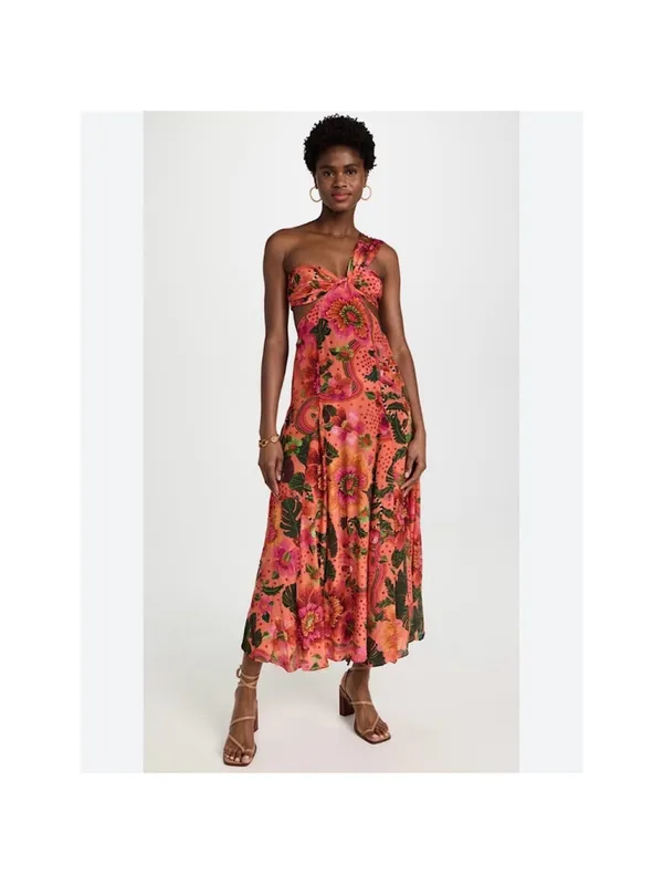 Farm Rio Blooming Gardens Tropical Island Vacation Maxi Dress - Image 9
