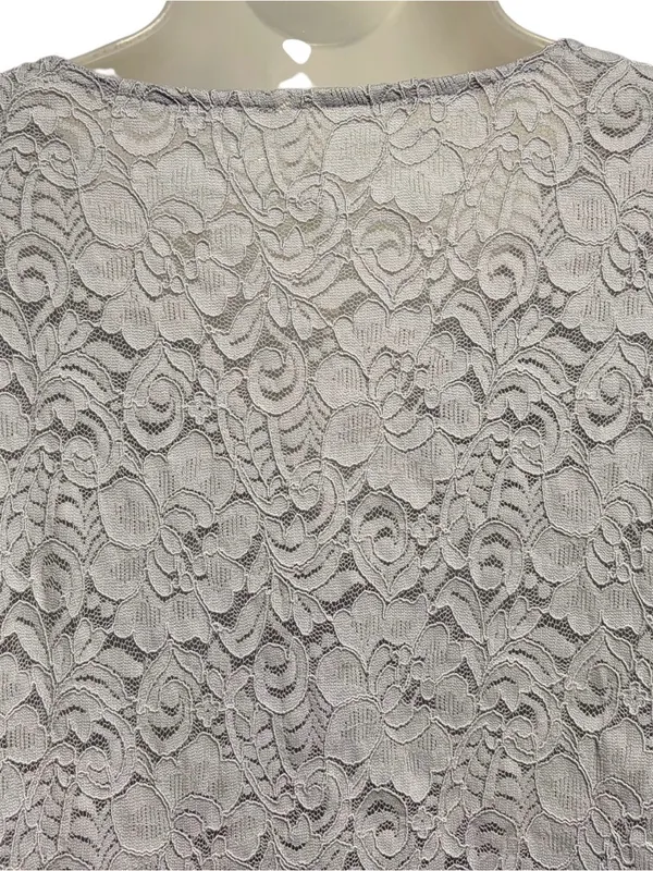 By Anthropologie Lace Button-Front Top Lavender Size Medium - Image 8