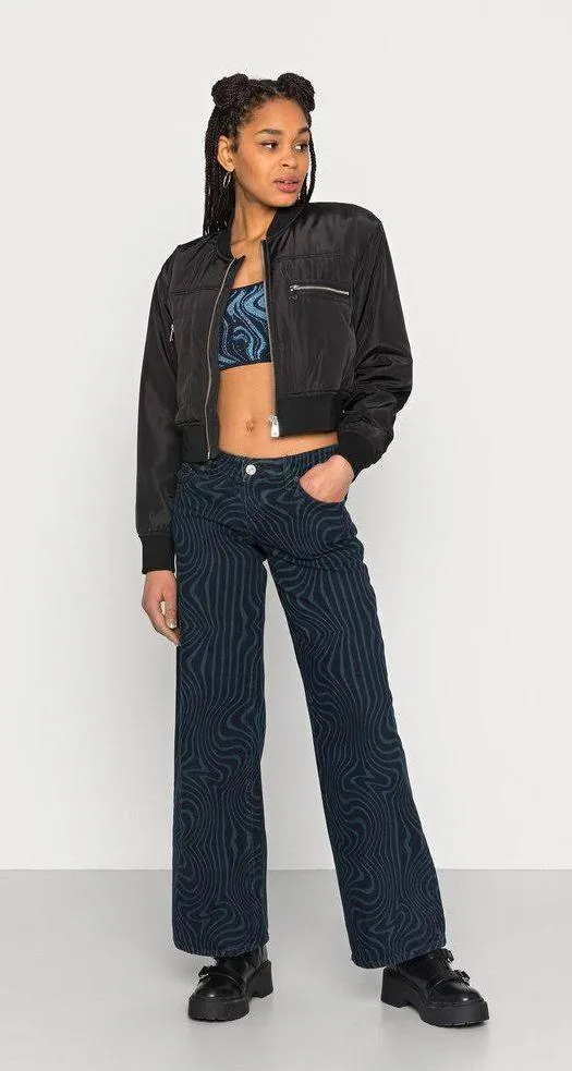 Urban Outfitters NWT BDG Marbel Puddle High Waisted Wide Leg Jeans - Image 4
