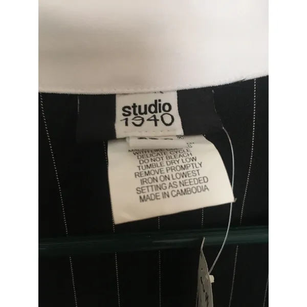 Studio 1940 Women's Pinstripe 2 Piece Blazer Jacket & Skirt Set Size 26W - Image 2
