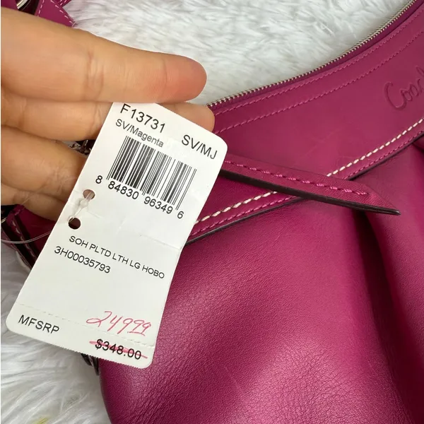 NWT y2k COACH Soho Pleated Leather Large Hobo Shoulder Bag F1373100 - Image 15