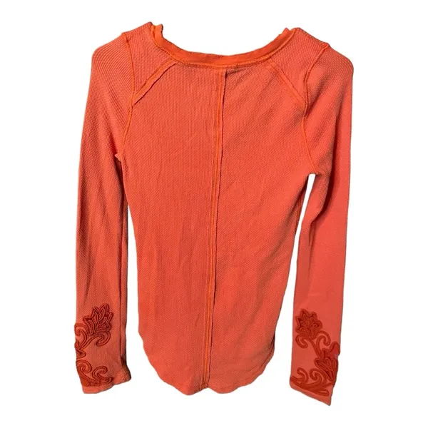 Free People Orange Long sleeves Sweater Top - Image 2