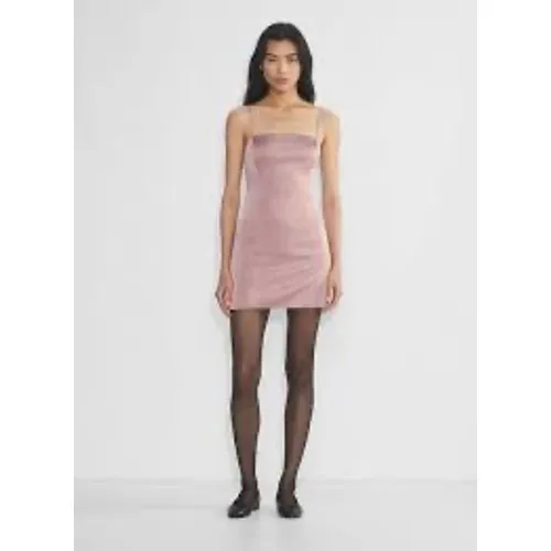 Sunday Best Satin Square Neck Mini Dress Adjustable Straps Pink Lavender Size 00 - Image 11