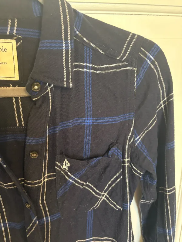 Abercrombie Blue Plaid Flannel - Image 3