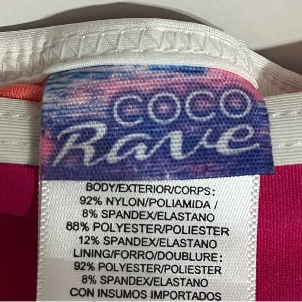 Women's Coco Rave Pink Polka Dot Bikini Set‎ Size Medium/Large Top Large Bottoms - Image 2