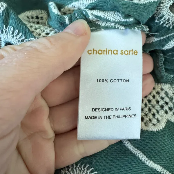 Charina Sarte Resort Mini Dress Green - Image 10