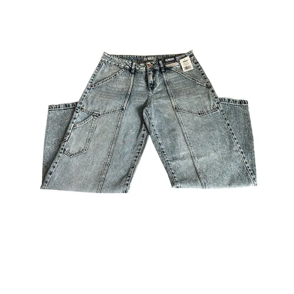 New York ReWash Women's Jean‎ Indigo Low Rise Wide Leg Size 7 Style J28121AW3 - Image 3
