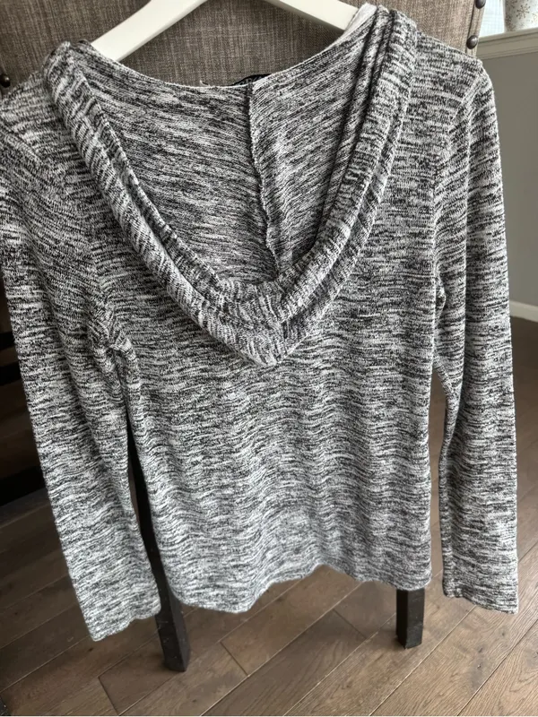 Chance or Fate Gray Heathered Hooded Pullover with Studded Heart - Image 5