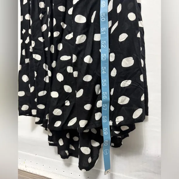 GB Black & White Polka Dot Maxi women’s size XS Dress Deep V Open Back(E47)✨ - Image 4