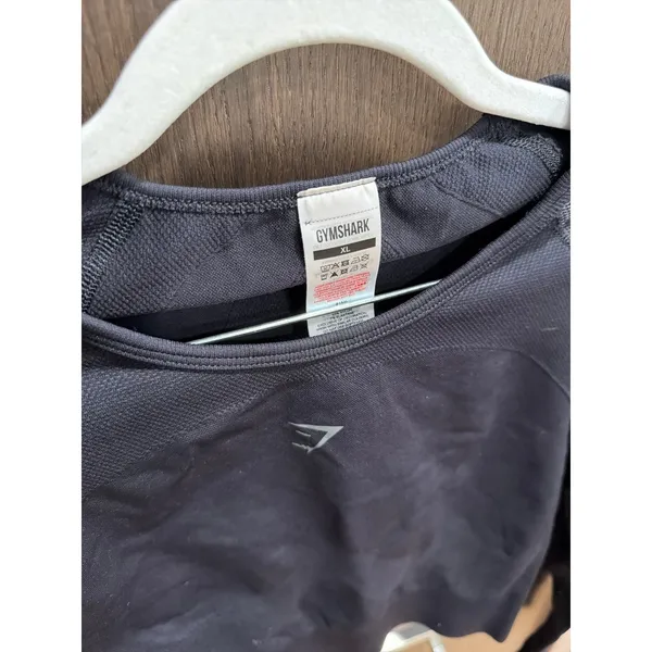 Gymshark Flex Sports long sleeve crop top black women's XL - Image 2