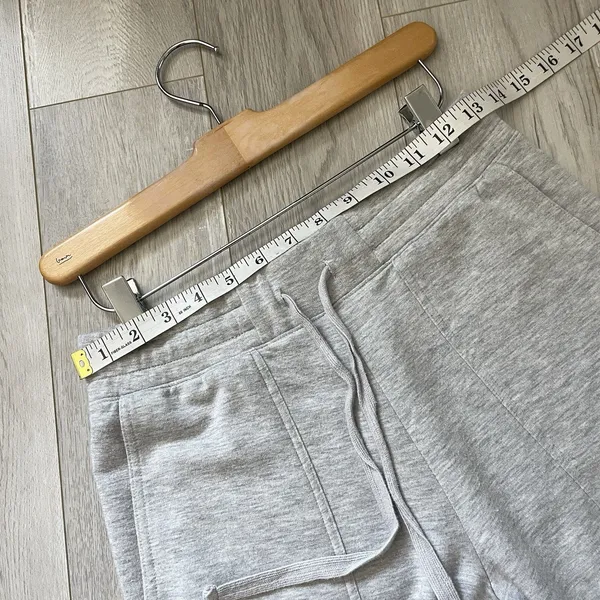 Quince Crop Sweatpants supersoft fleece wide leg womens Gray (small) loungewear - Image 5