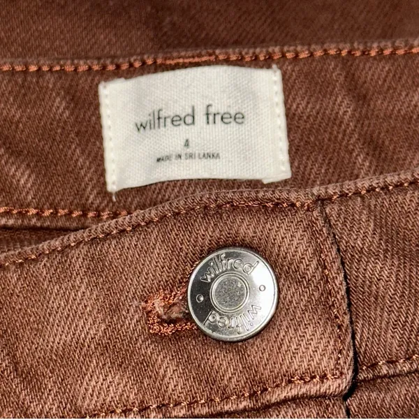 Wilfred Free Aritzia Women’s Size 4 Rust Brown High Rise Baggy Jeans - Image 4