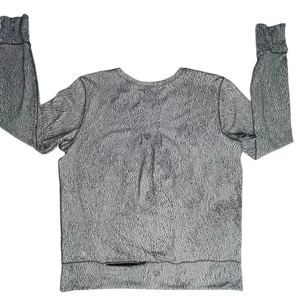 Lululemon Rush Hour Long Sleeve shirt 12 Running Luon Spray Jacquard White Black - Image 7