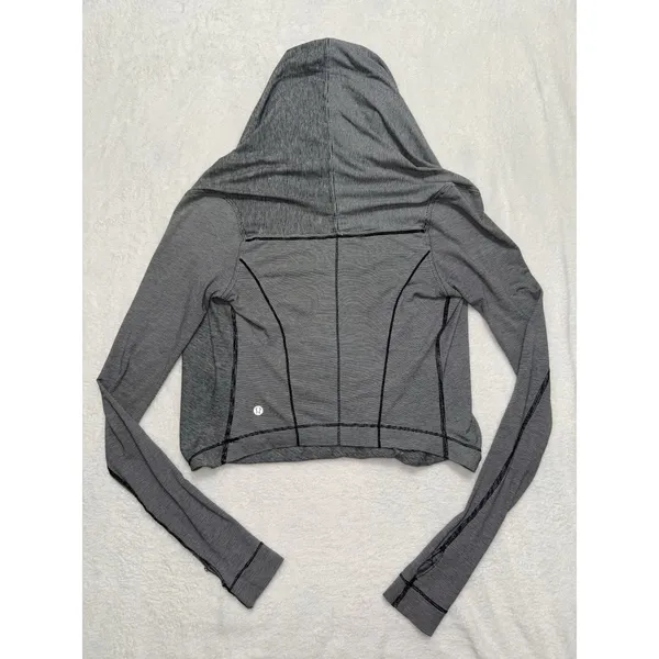 Lululemon Women's Iconic Wrap Sweater Gray Pullover Size 6 - Image 5