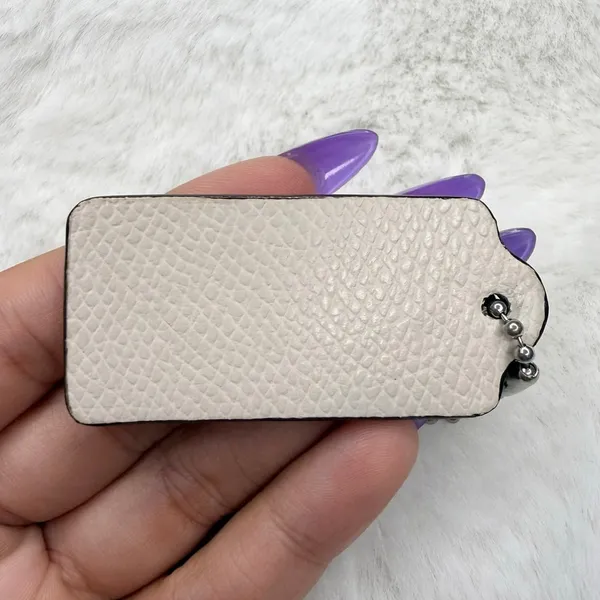 2" COACH White Fob Bag Charm Hang tag Hangtag - Image 2