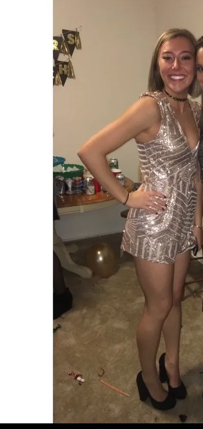 Charlotte Russe Glitter Party Romper - Image 4