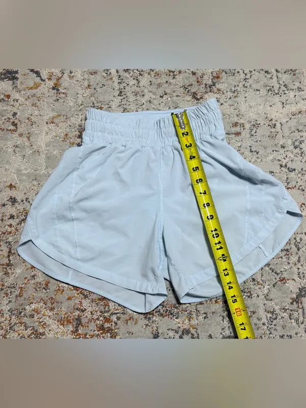Lululemon Track That High-Rise Lined Short 5" size 4 light blue - Image 6