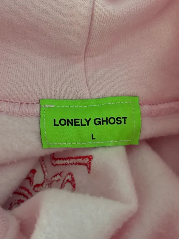 Lonely Ghost Self Love Club Heart Hoodie in Pink - Image 4