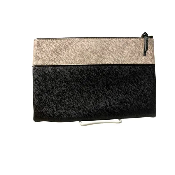 Kate Spade New York Clutch Used Leather Black Beige - Image 4