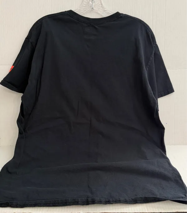 Carbon 38 Mens Black Short Sleeve Tee with Orange Logo - Image 3