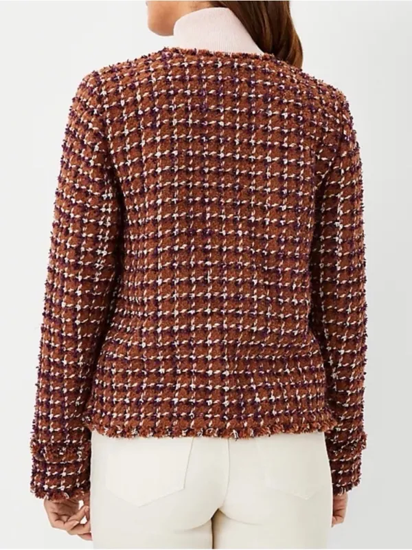 Ann Taylor Tweed Cropped Boucle Button Jacket - Image 2