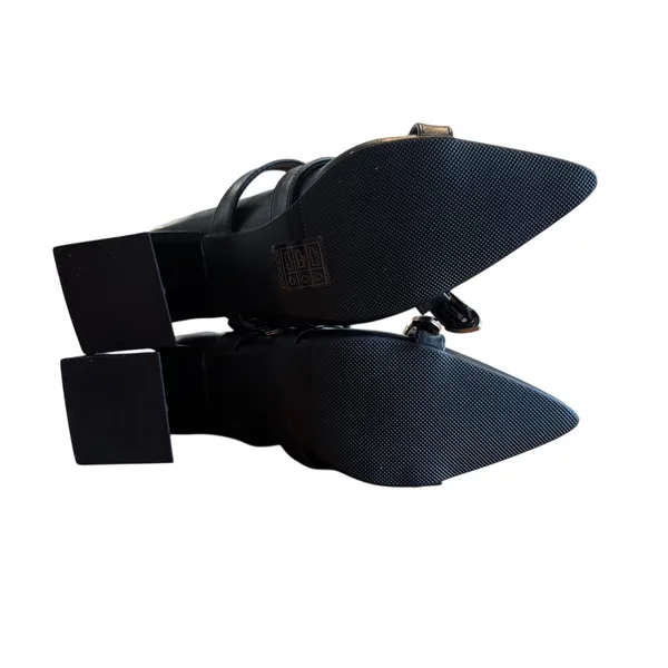 Guanghuiyuzu Black Pointed Toe Buckle Strappy Block Heels‎ Women's Size 35 - Image 5