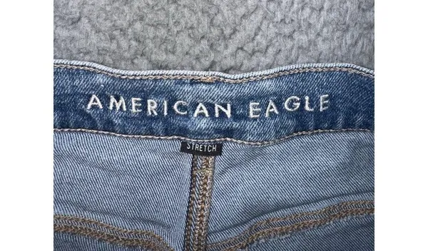 American Eagle Denim Shorts Women 8 Highest Rise 90s Boyfriend Raw Hem Festival - Image 9