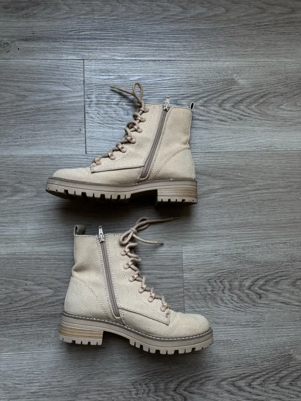 Women’s Taupe Cute Combat Boot - Image 2