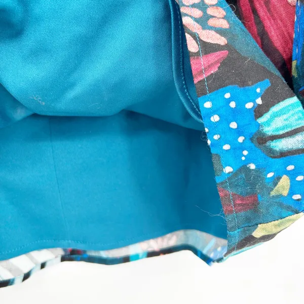 Eva Franco Tropical Sweetheart Tie‎ Front Puff Sleeve Blouse 4 Midnight Jungle - Image 10