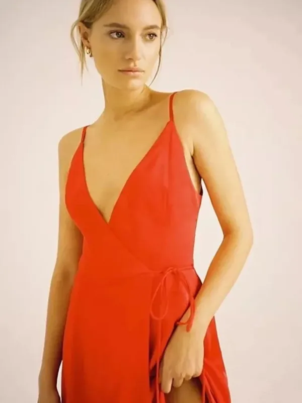 Free People + Fame And Partners The Bond Dress Size 2 MSRP: $229 Red‎ - Image 2