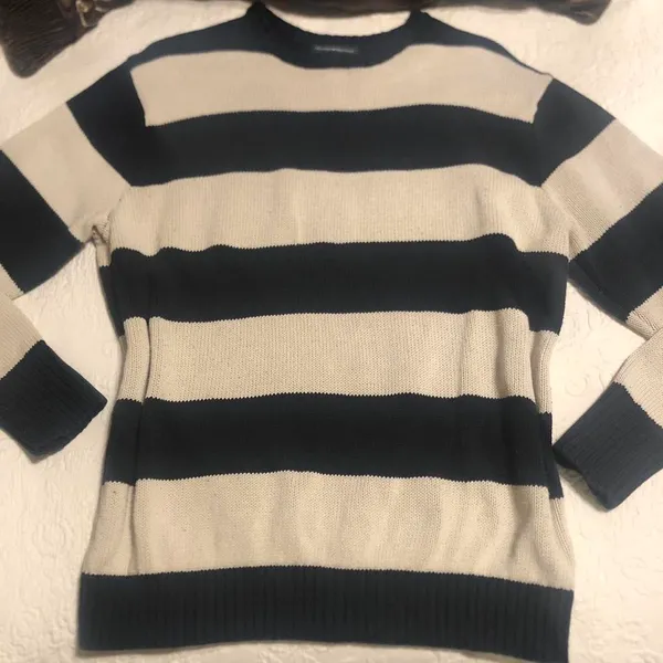Brandy Melville Oversized Striped Crewneck Sweater - Image 2