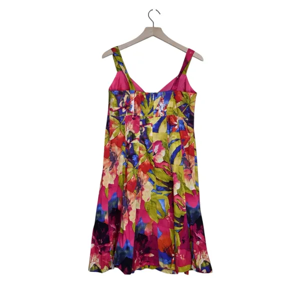 Madison Leigh Women's 10 A Line Floral Print Knee Length Lined Dress - Image 2