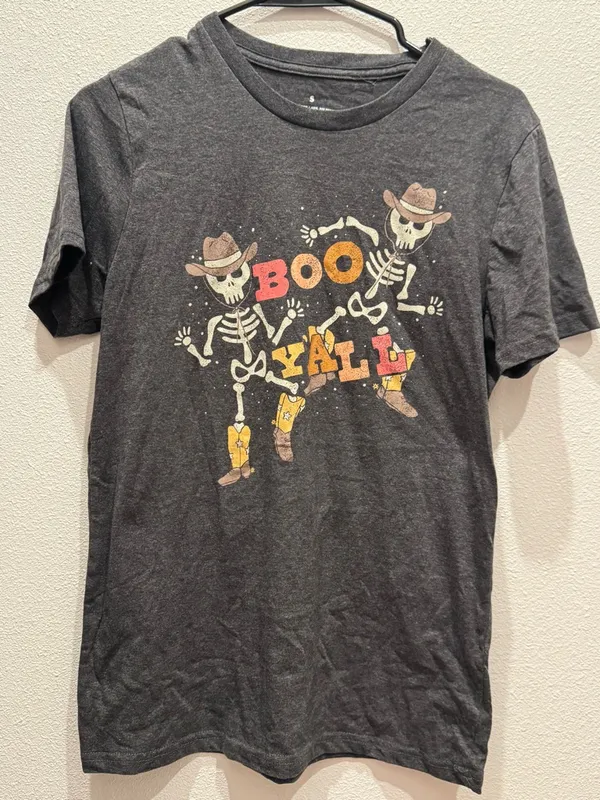 NWOT Boutique Western "Boo Y'all" Dancing Skeleton Tee - Small - Image 3