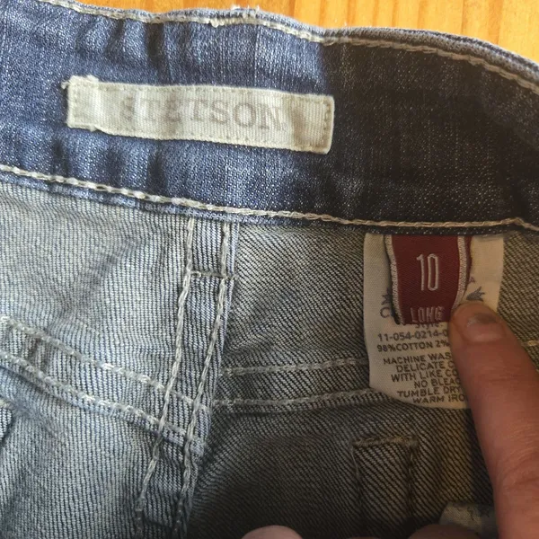Stetson Women No 214 City Trouser Denim blue Jeans Wide Leg Size 10 (30x28) 90s - Image 5