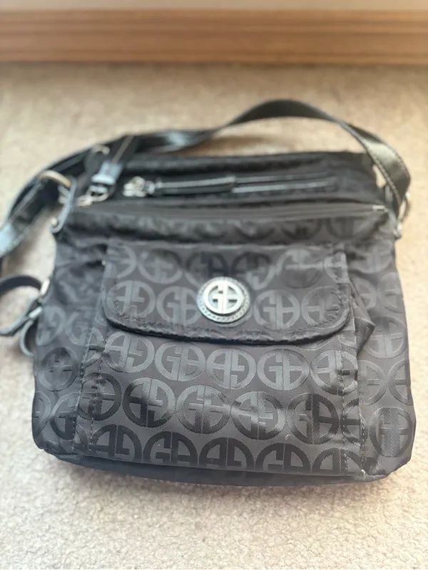 Giani Bernini Y2K Black Monogram Organizer Crossbody Bag + Coin Pouch - Image 7