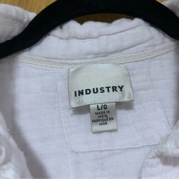 Industry Republic Clothing Light Pink Pullover Cotton Top - Size Large - Image 3