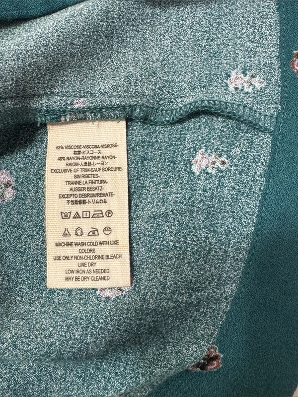 Free People Love Grows Teal Long-Sleeve Romper Size Large - Image 13