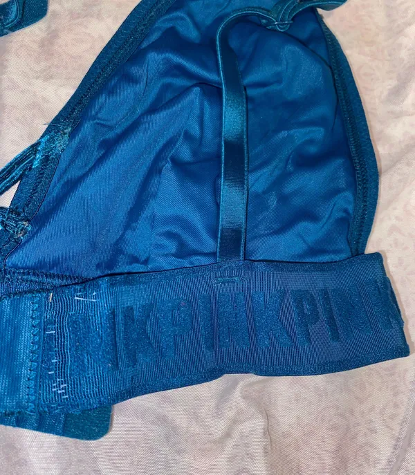 Victoria's Secret velvet blue bralette - Image 4