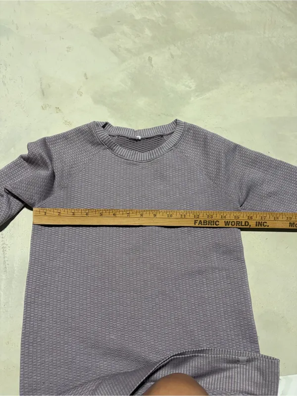 Lululemon rest less Textured Crew Neck purple - Image 3