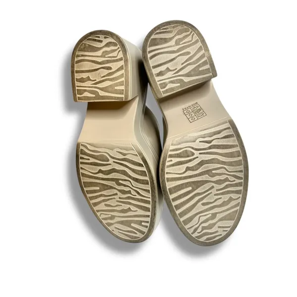 EXE TM 403 Wedge‎ Heel Platform Sandals Beige Size 38 Slip On Open Toe Chunky - Image 5