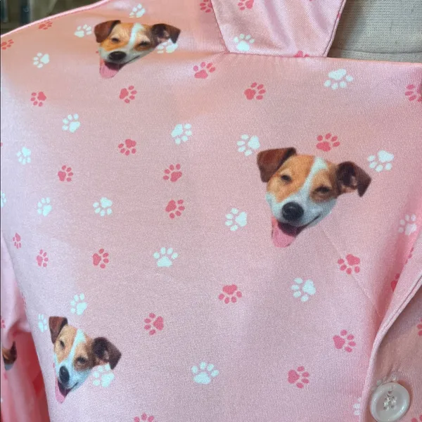 Pet Face Pink Pajama Top Pants Set Women’s Small - Image 8