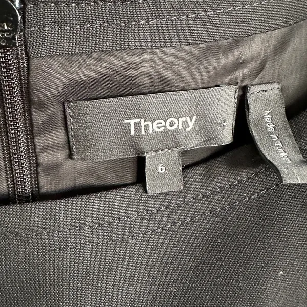 Theory Risbana New Stretch Wool Sheath Dress Black size 6 - Image 8