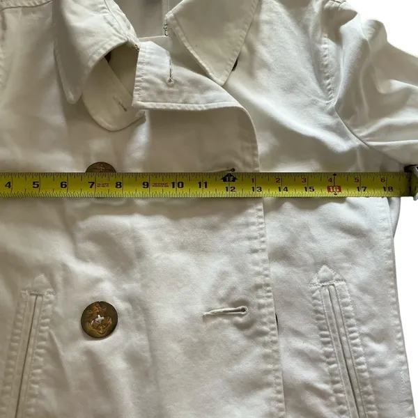 Ralph Lauren white nautical Provence fashion military jacket cotton preppy small - Image 8