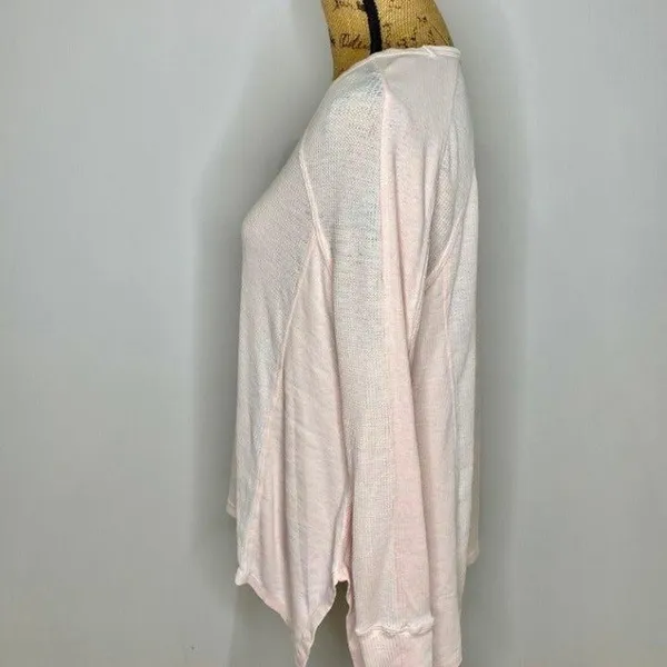 Green Tea Giddy Waffle Knit Thermal Top Size Small - Image 3