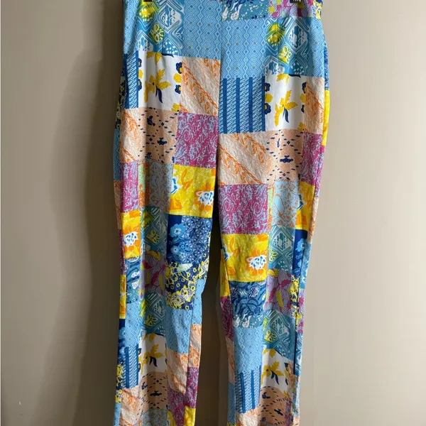 Cider Colorful Patchwork Pattern Pants xl - Image 2