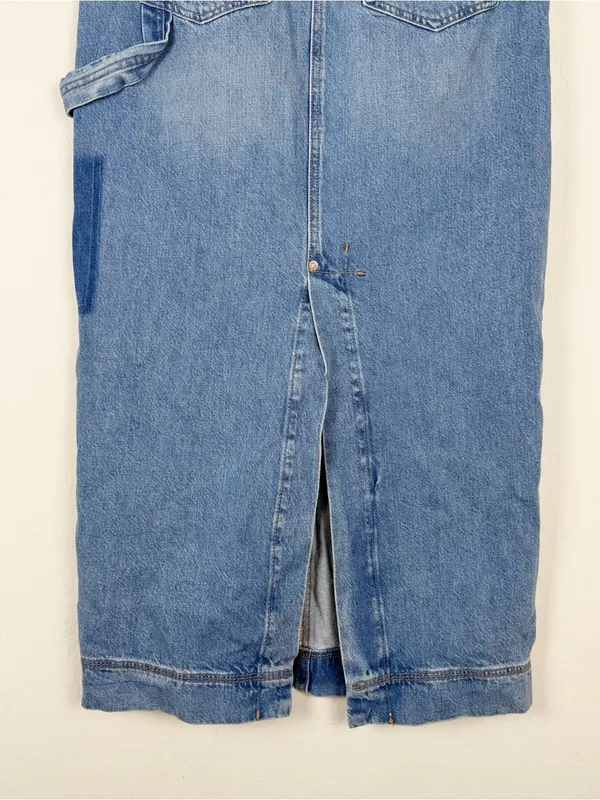 Free People We The Free Francisco Denim Maxi Skirt Head Over Heels - Image 7