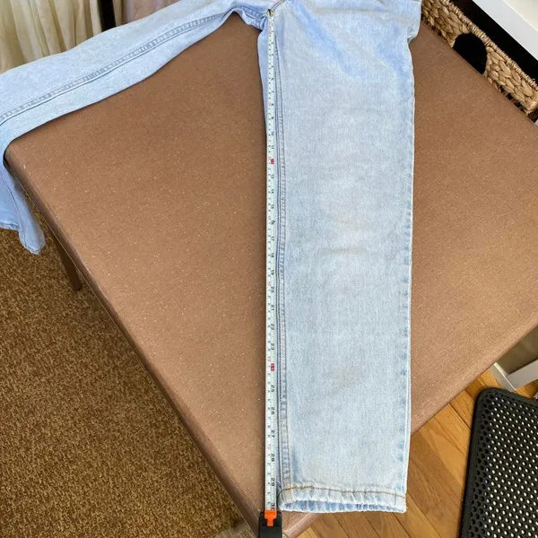 levis 505 vintage stonewash jeans Size 11 Long Juniors Taper Leg - Image 8