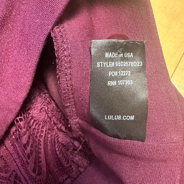 LULU'S 2 Piece Purple Lace Back Crop TOp & Skirt Set Size Small - Image 10